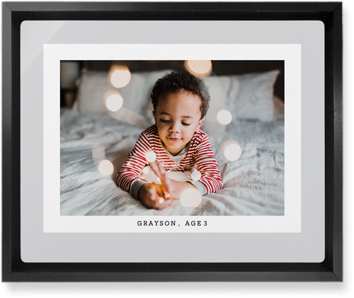 Frame Up Wall Art, Black, Single piece, Metal, 8x10, Glossy, Gray, silver lining