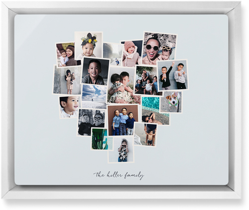 Heart Strings Wall Art, White, Single piece, Metal, 8x10, Matte, Gray, air