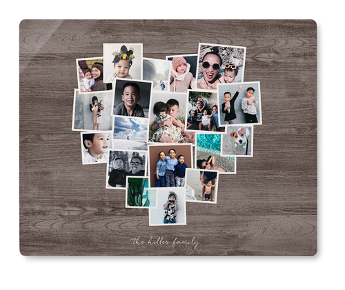 Heart Strings Wall Art, No Frame, Single piece, Metal, 8x10, Glossy, Brown, wood