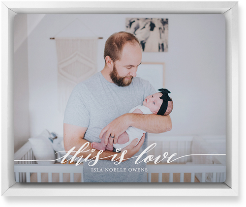 Love Is Wall Art, White, Single piece, Metal, 8x10, Glossy, White, white