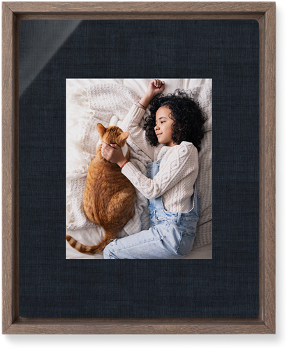 Full Frame One Wall Art, Walnut, Single piece, Metal, 8x10, Matte, Black, black