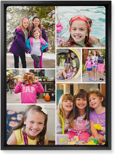 Gallery of Seven Wall Art, Black, Single piece, Metal, 10x14, Glossy, Multicolor, multi