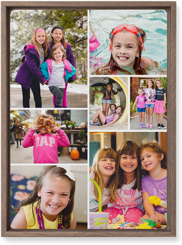 Gallery of Seven Wall Art, Walnut, Single piece, Metal, 10x14, Matte, Multicolor, multi