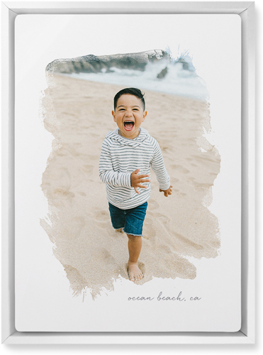Brushstrokes Portrait Wall Art, White, Single piece, Metal, 10x14, Matte, White