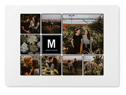 Photo Tiles Wall Art, No Frame, Single piece, Metal, 10x14, Matte, Black