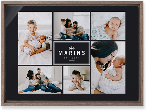 Round We Go Wall Art, Walnut, Single piece, Metal, 10x14, Matte, Gray, charcoal