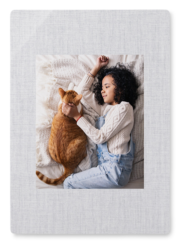 Full Frame One Wall Art, No Frame, Single piece, Metal, 10x14, Glossy, White, white