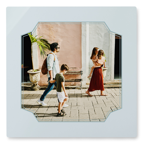 Unique Shape Wall Art, No Frame, Single piece, Metal, 12x12, Matte, Gray, air