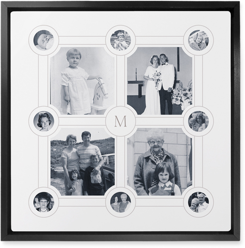 Vintage Family Tree Wall Art, Black, Single piece, Metal, 12x12, Matte, White, white