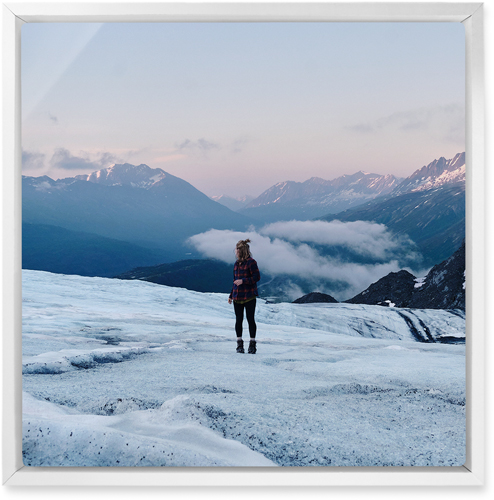 Photo Gallery Square Wall Art, White, Single piece, Metal, 12x12, Glossy, Multicolor