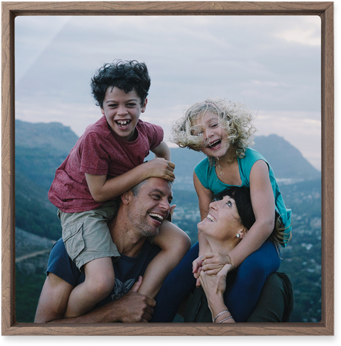Photo Gallery Wall Art, Walnut, Single piece, Metal, 12x12, Matte, Multicolor