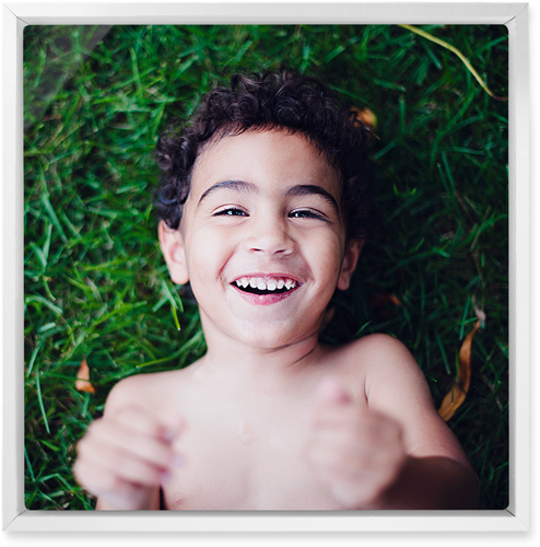 Photo Gallery Portrait Wall Art, White, Single piece, Metal, 12x12, Glossy, Multicolor, multi