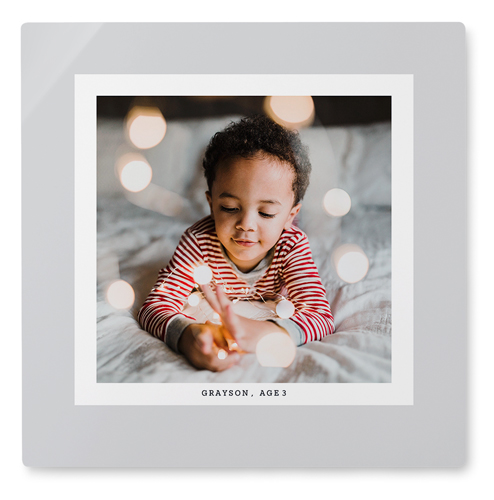 Frame Up Wall Art, No Frame, Single piece, Metal, 12x12, Glossy, Gray, silver lining