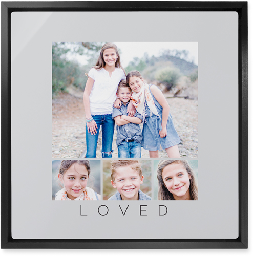 Four Real Wall Art, Black, Single piece, Metal, 12x12, Matte, Gray, silver lining