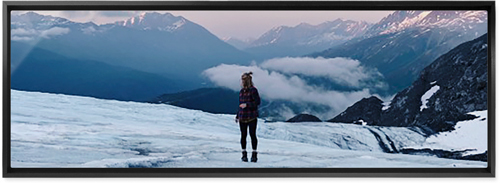 Photo Gallery Square Wall Art, Black, Single piece, Metal, 12x36, Matte, Multicolor