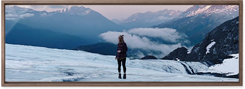 Photo Gallery Square Wall Art, Walnut, Single piece, Metal, 12x36, Matte, Multicolor