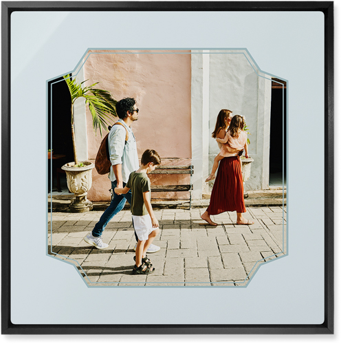 Unique Shape Wall Art, Black, Single piece, Metal, 16x16, Matte, Gray, air