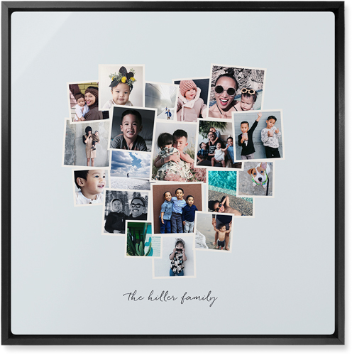 Heart Strings Wall Art, Black, Single piece, Metal, 16x16, Matte, Gray, air