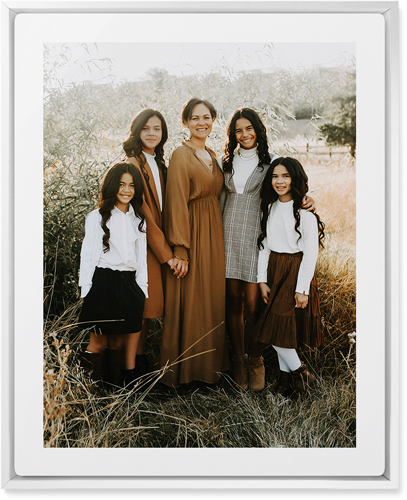 Simple Gallery of One Border Portrait Wall Art, White, Single piece, Metal, 16x20, Glossy, Multicolor, multi