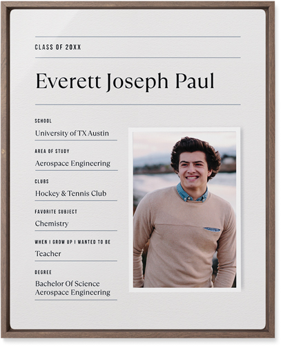 Journal Entry Wall Art, Walnut, Single piece, Metal, 16x20, Glossy, Beige, antique white