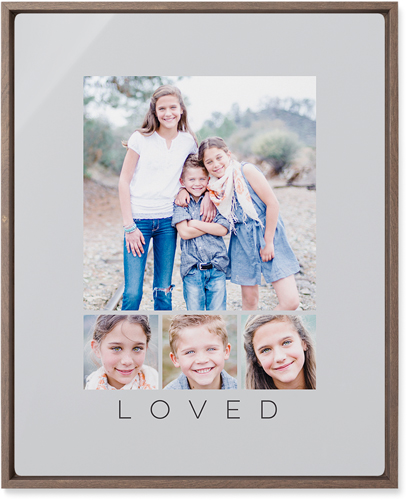 Four Real Wall Art, Walnut, Single piece, Metal, 16x20, Matte, Gray