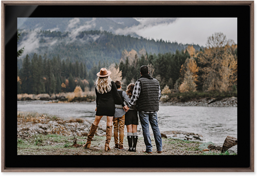 Simple Gallery of One Border Wall Art, Walnut, Single piece, Metal, 20x30, Matte, Multicolor