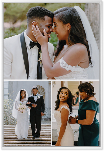 Gallery of Three Portrait Wall Art, White, Single piece, Metal, 20x30, Matte, Multicolor, multi