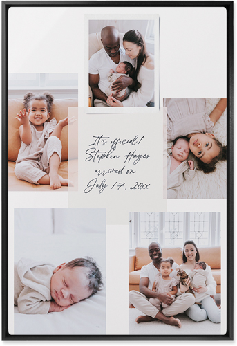 Handwritten Note Collage Wall Art, Black, Single piece, Metal, 20x30, Matte, White
