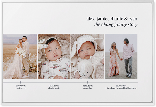 Timeline of Life Wall Art, White, Single piece, Metal, 20x30, Glossy, White, white