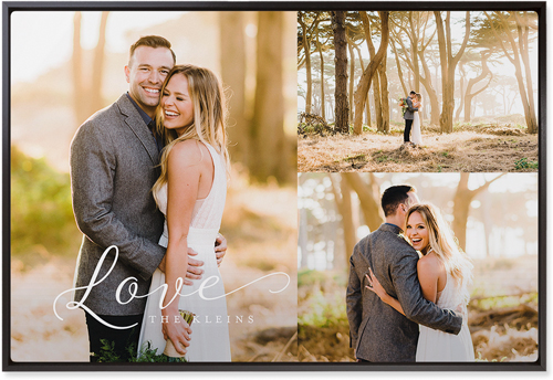 Just Love Trio Wall Art, Black, Single piece, Metal, 20x30, Matte, White, white