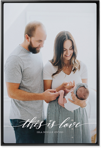 Love Is Portrait Wall Art, Black, Single piece, Metal, 20x30, Glossy, White, white