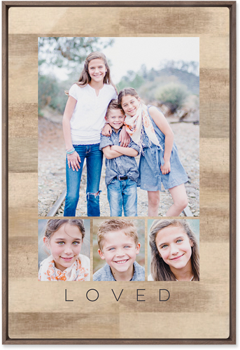Four Real Wall Art, Walnut, Single piece, Metal, 20x30, Glossy, Beige