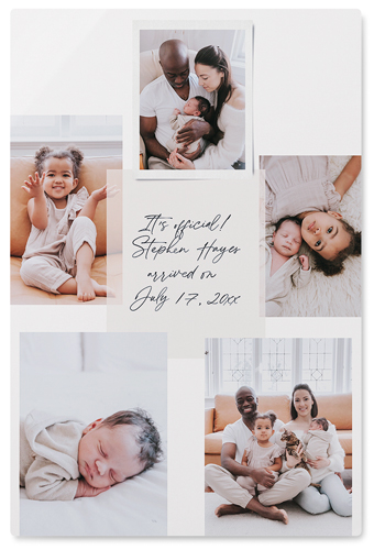 Handwritten Note Collage Wall Art, No Frame, Single piece, Metal, 24x36, Glossy, White