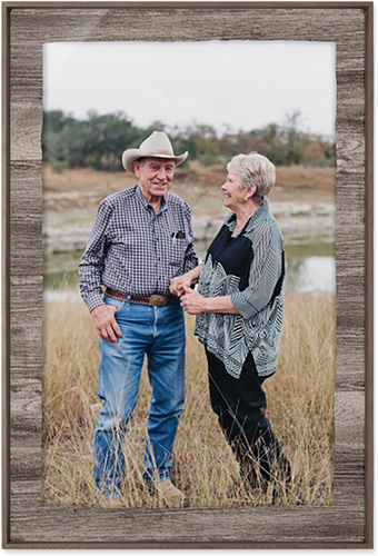 Countryside Portrait Wall Art, Walnut, Single piece, Metal, 24x36, Glossy, Brown, wood