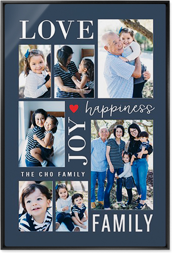 Happiness Is Wall Art, Black, Single piece, Metal, 24x36, Matte, Gray