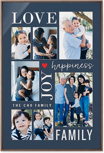 Happiness Is Wall Art, Walnut, Single piece, Metal, 24x36, Glossy, Gray