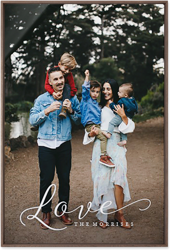 Just Love Portrait Wall Art, Walnut, Single piece, Metal, 24x36, Glossy, White, white