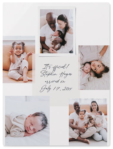 Handwritten Note Collage Wall Art, No Frame, Single piece, Metal, 30x40, Glossy, White, white