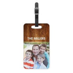 woodgrain luggage tag