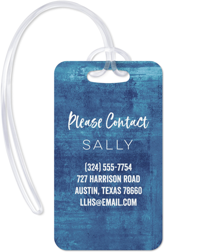 Playful Patterns Indigo Watercolor Luggage Tag by Shutterfly Shutterfly