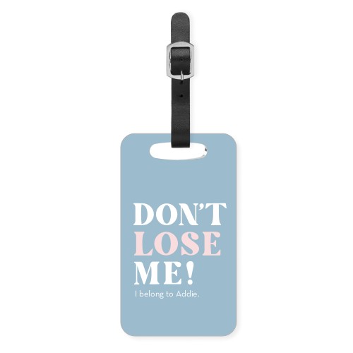 Don't Lose Me Luggage Tag, Small, Blue