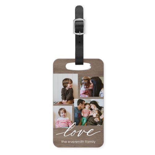 Rustic Love Luggage Tag, Small, Brown