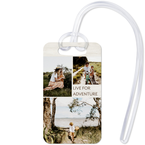 Rustic Gallery of Three Luggage Tag, Small, Multicolor