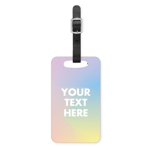 Your Text Here Luggage Tag, Small, Multicolor
