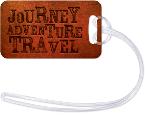 Well Traveled Journey Luggage Tag, Small, Brown