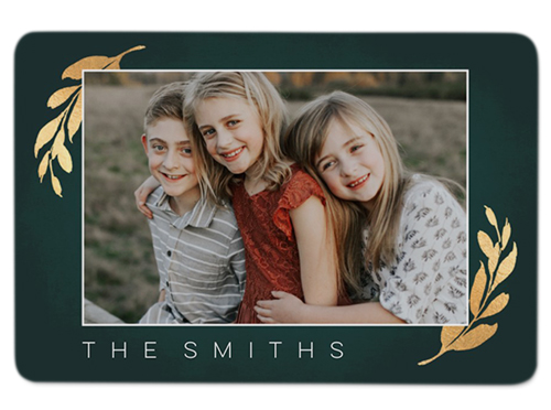 Classic Foil Leaf Metal Magnet, 2x3, Green, seaweed