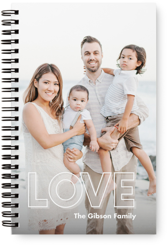 Modern Love Outline Monthly Planner, White