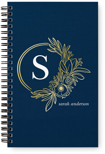 Modern Wreath Monthly Planner, Blue