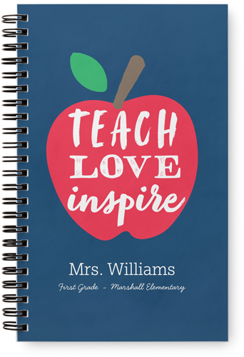 Teach Love Inspire Monthly Planner, Blue