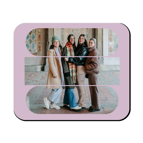 Connected Frames Mouse Pad, Rectangle, Purple